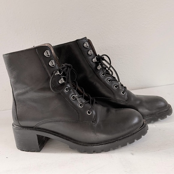 Madewell Julien lace up lug sole black boot - Picture 8 of 11